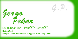 gergo pekar business card